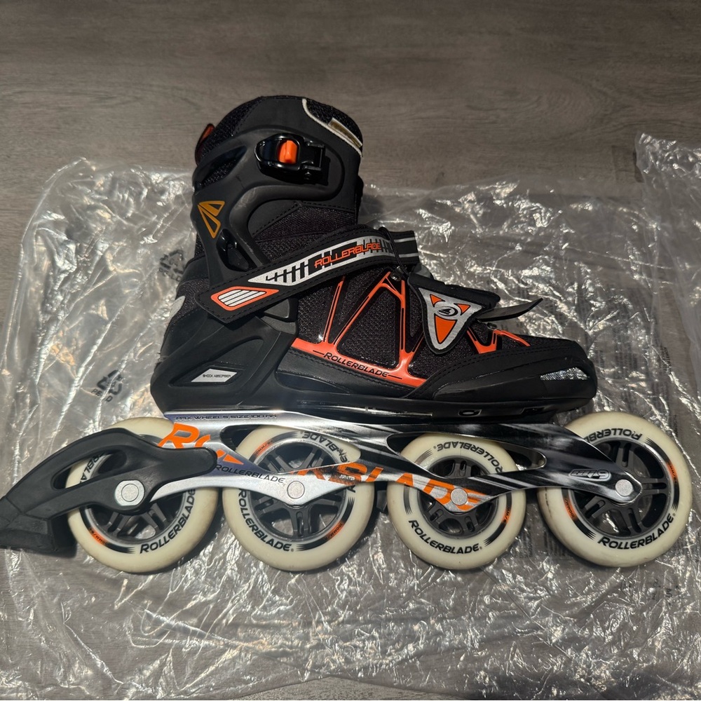 Unisex Pro Quality SG9 Rollerblade Inline Skates - Black and Orange